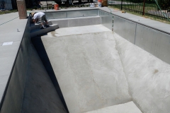 Boulder pool (new deck, vermiculite (poolcrete) bottom, liner)