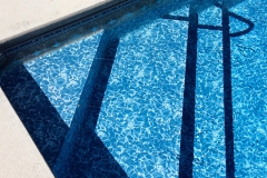 Willow Springs pool detail (stair/bench combo, liner, coping, automatic cover, flagstone deck)